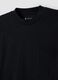 Black pure cotton crew-neck T-shirt with chest pocket, boxy fit_1