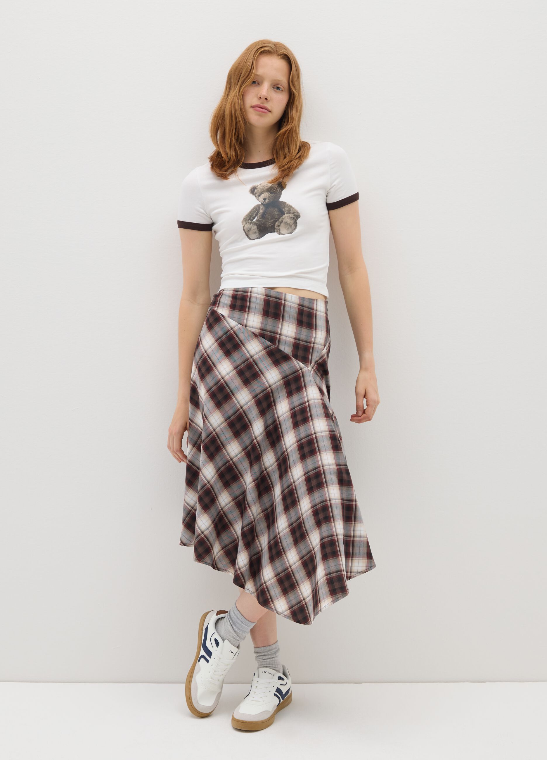 Women's White Stretch Cotton T-Shirt