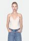 White fitted stretch-cotton bodysuit with lace_0