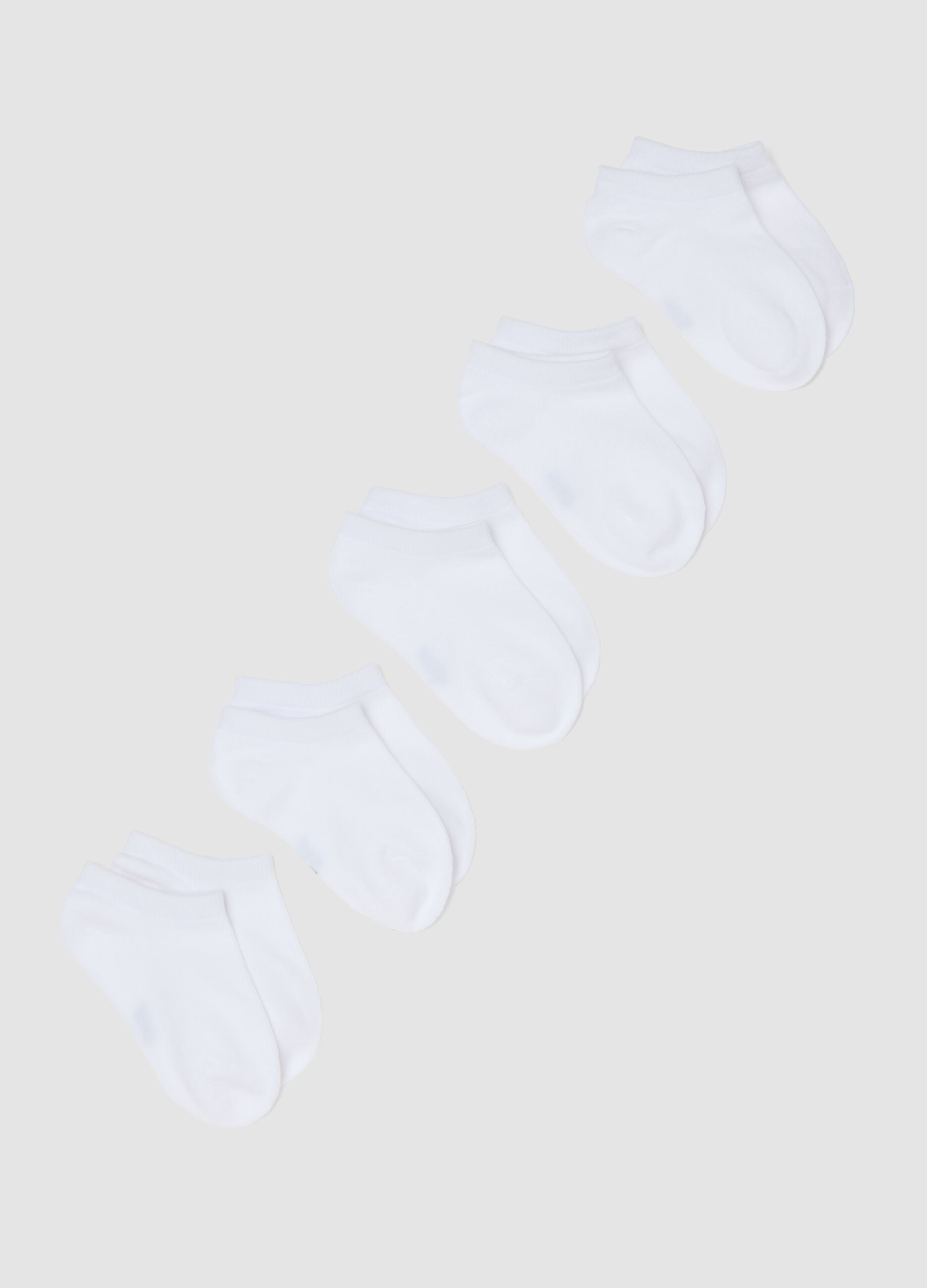 Multipack of kids' regular fit white cotton blend socks