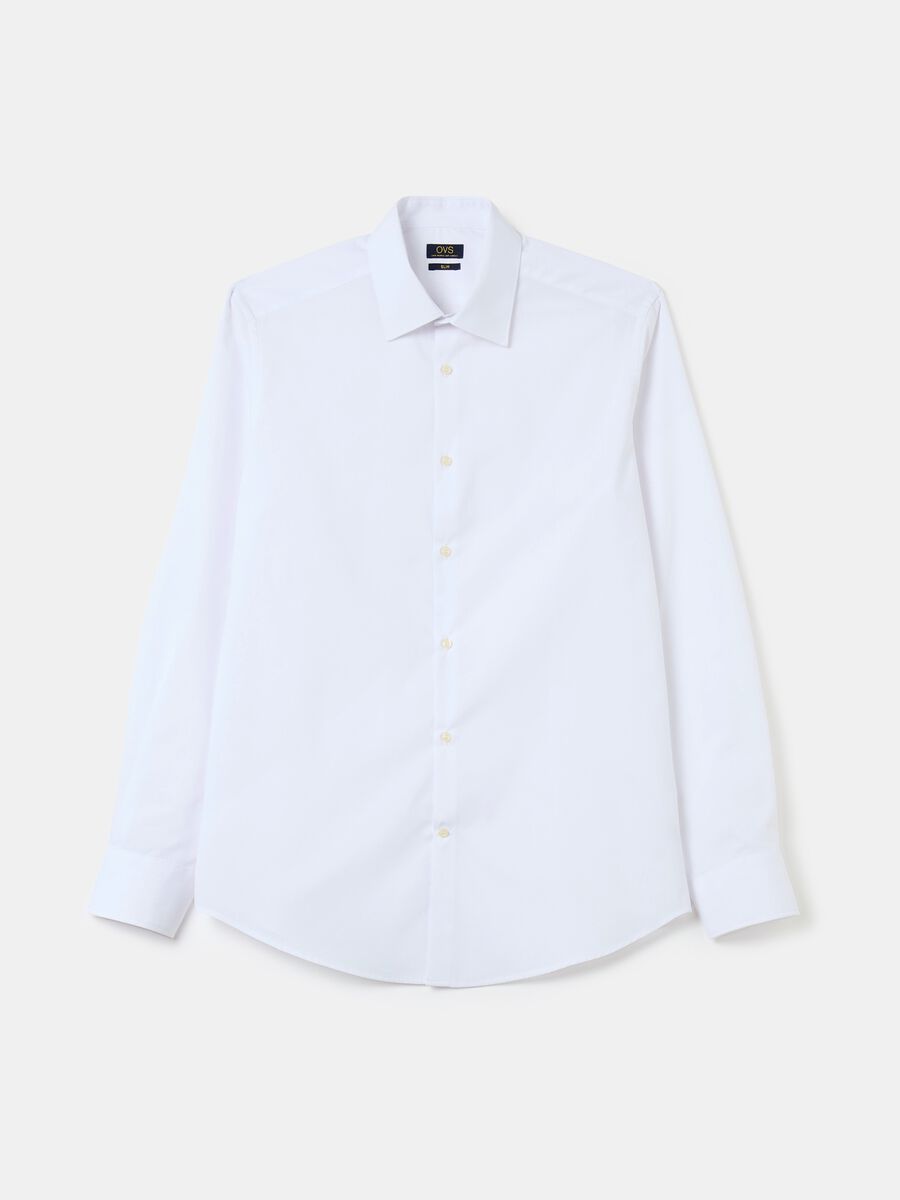 Solid colour slim fit shirt_4
