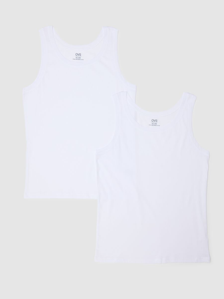 Men's White Regular Fit Pure Cotton Vest_4
