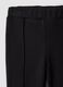 Black flared stretch cotton leggings for baby girl_2