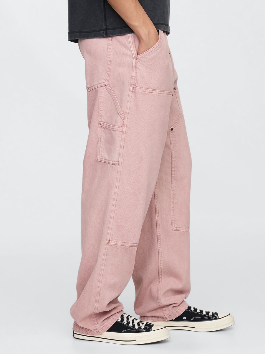 Pink Cargo Trousers with French Pockets_3