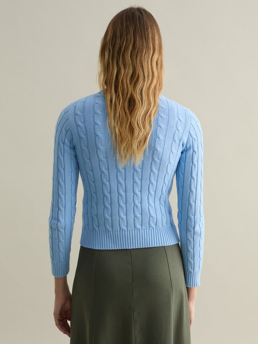 Ribbed pullover with cable-knit design_2