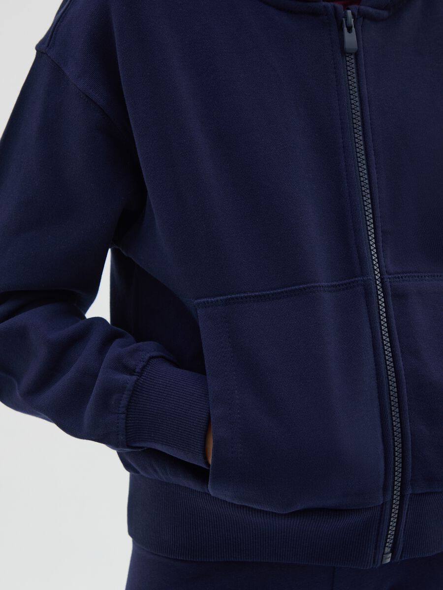 Girls' blue regular fit pure cotton sweatshirt_2
