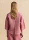 Pink linen-viscose blend shirt with oversized fit_4
