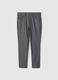 Grey stretch cotton blend slim fit chino trousers_4