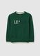Kids' green oversized pure cotton jumper_0