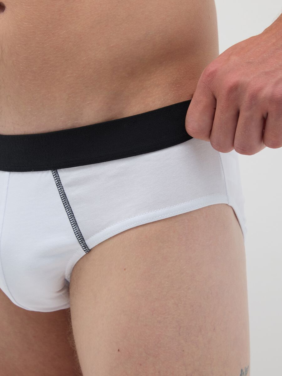 Set of white pure cotton regular fit briefs_2