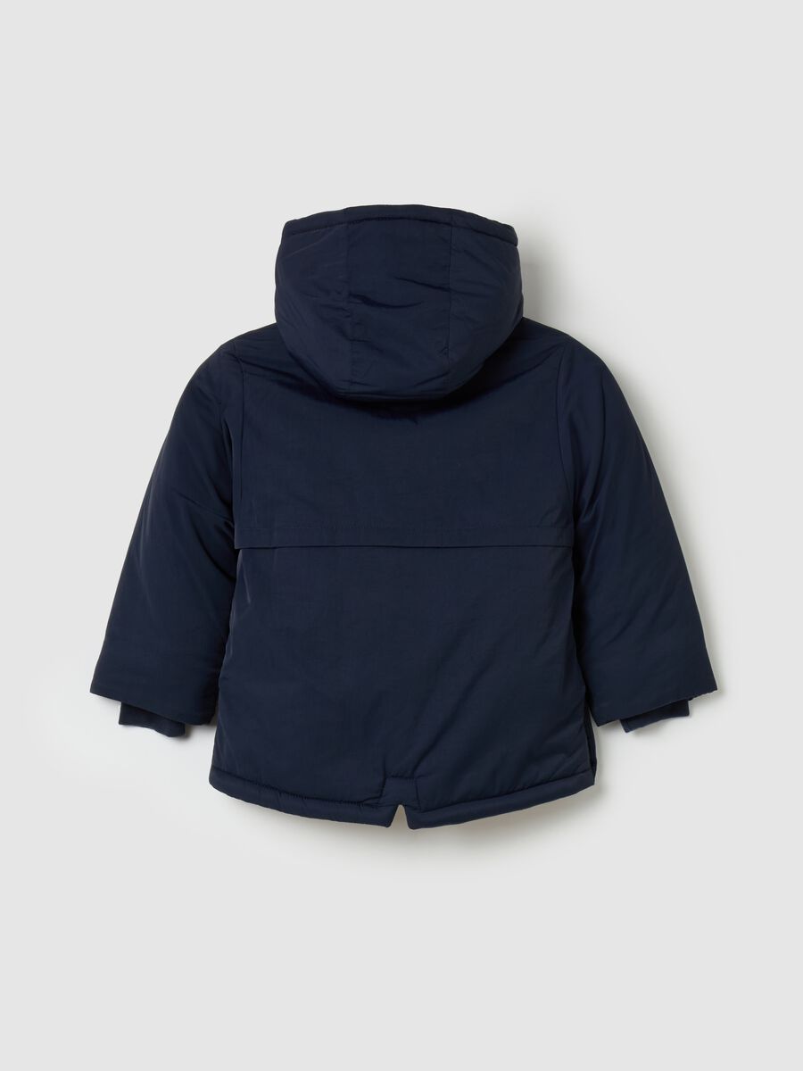 Parka with hood and sherpa lining_1