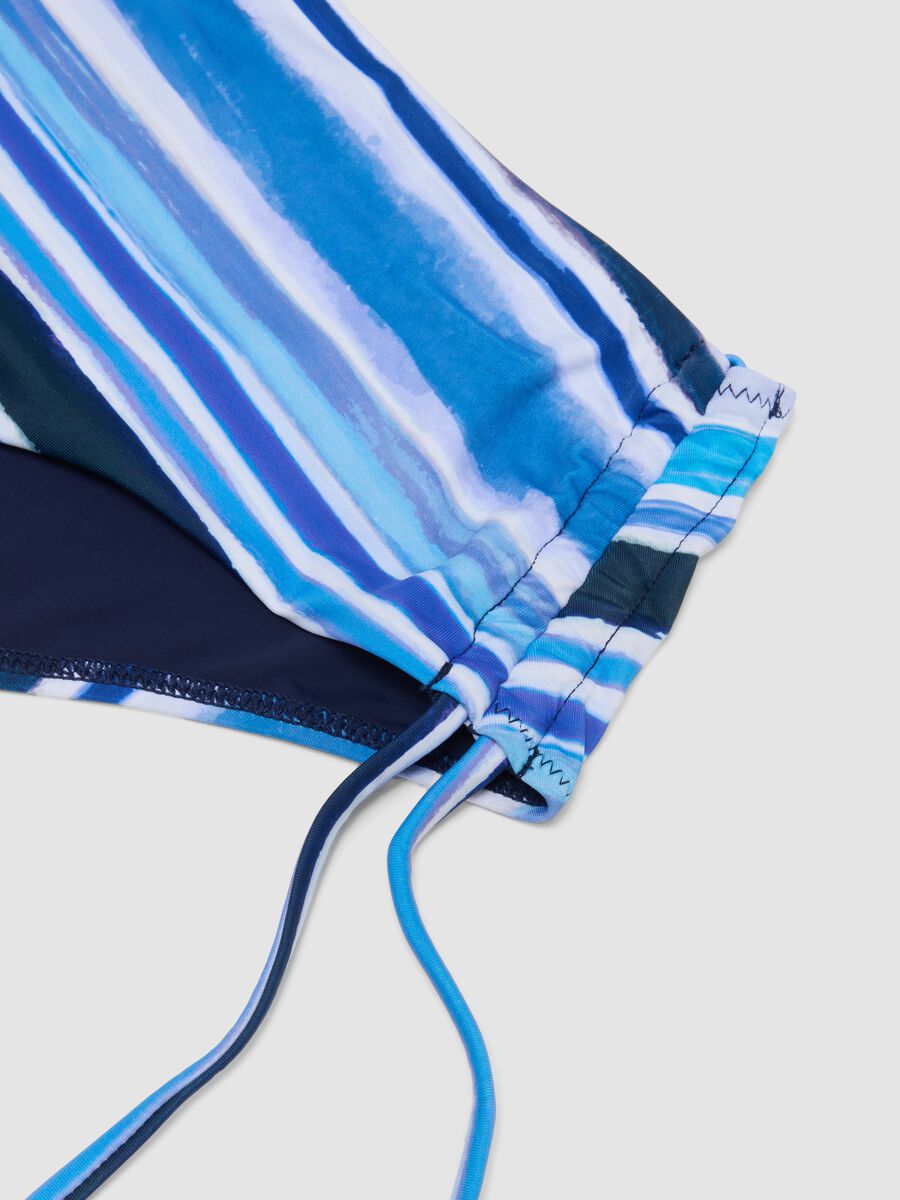 Slip bikini blu in tessuto elasticizzato_5