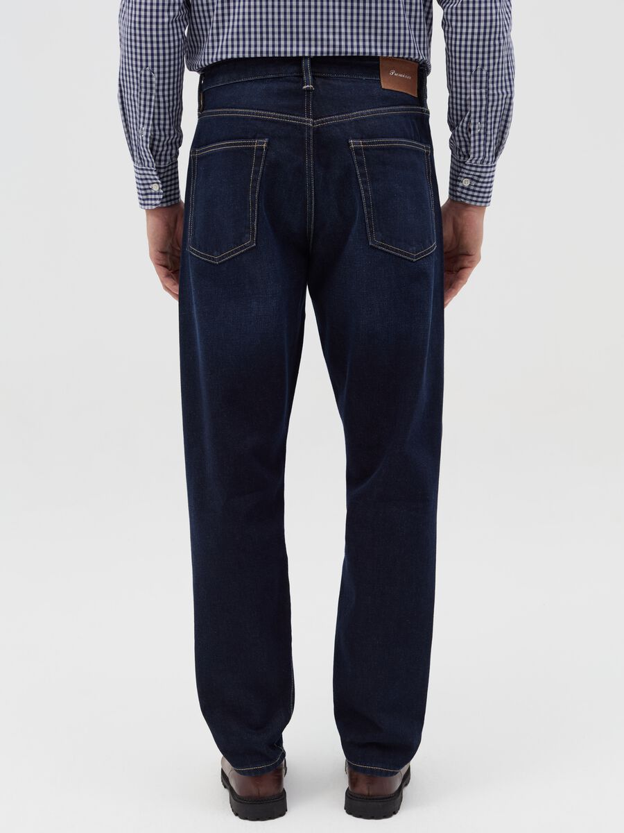 Regular blue tapered-fit jeans_3