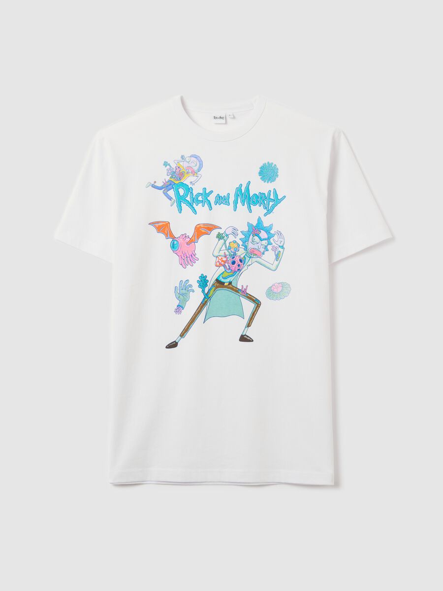 White T-shirt with Rick and Morty print_4