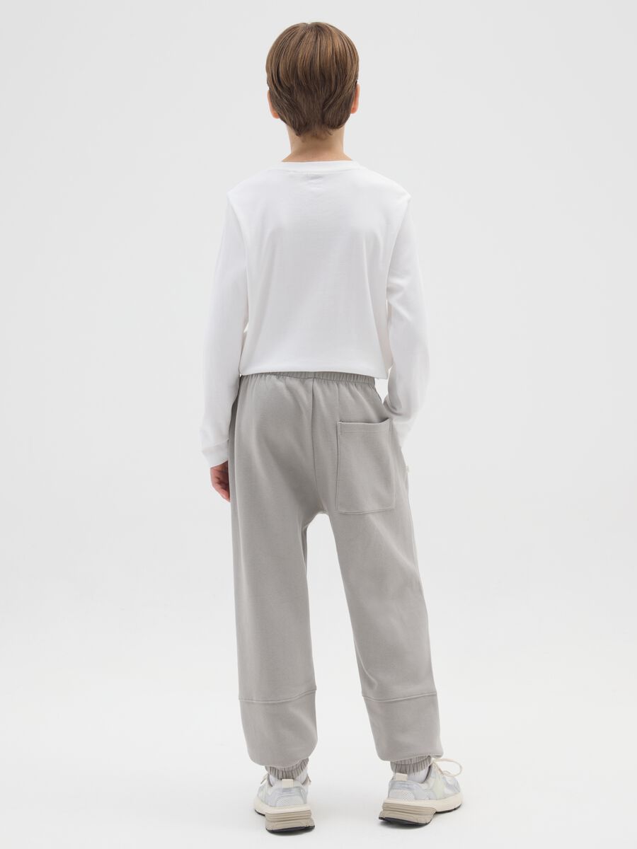 Grey cotton jogger trousers_1