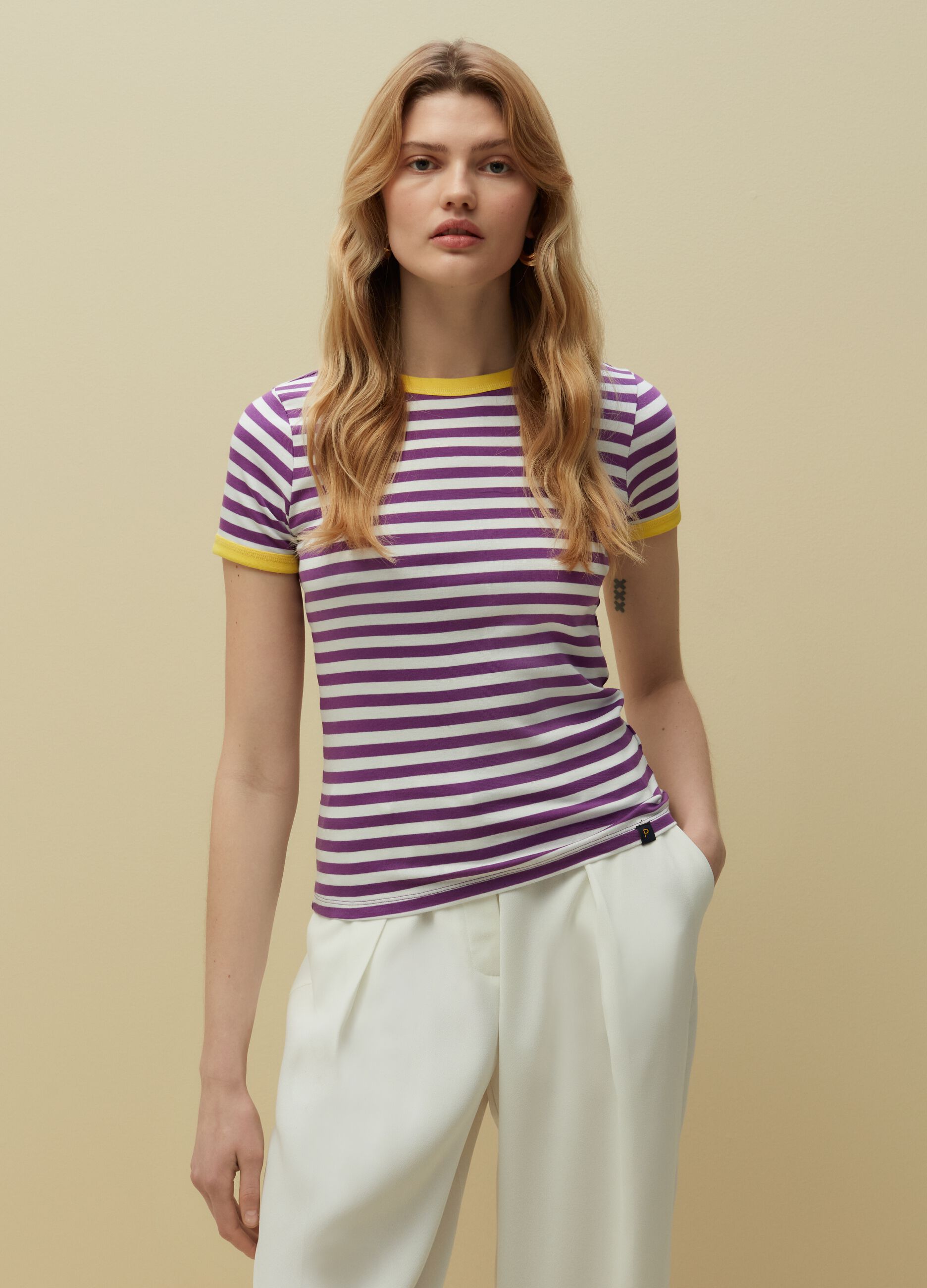 Ovs T-shirt in cotone Supima a righe