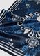 Blue scarf with ornamental print_2