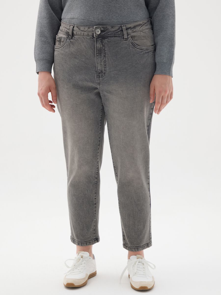Grey Stretch Cotton Slim Fit Jeans_1