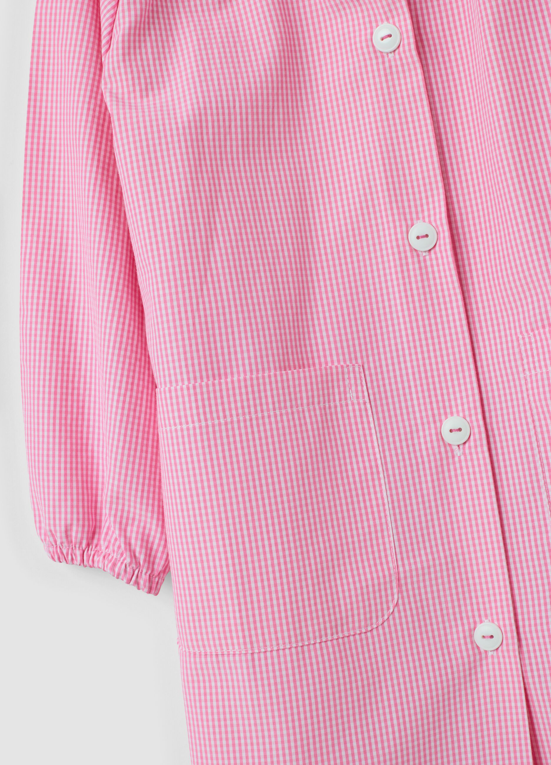 2-pack pink girls&rsquo; nursery school smocks with white collar