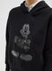 Black cotton blend regular fit sweatshirt with Disney print_4