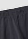 Black flared leggings in stretchy organic cotton blend with heart print for baby girl_2