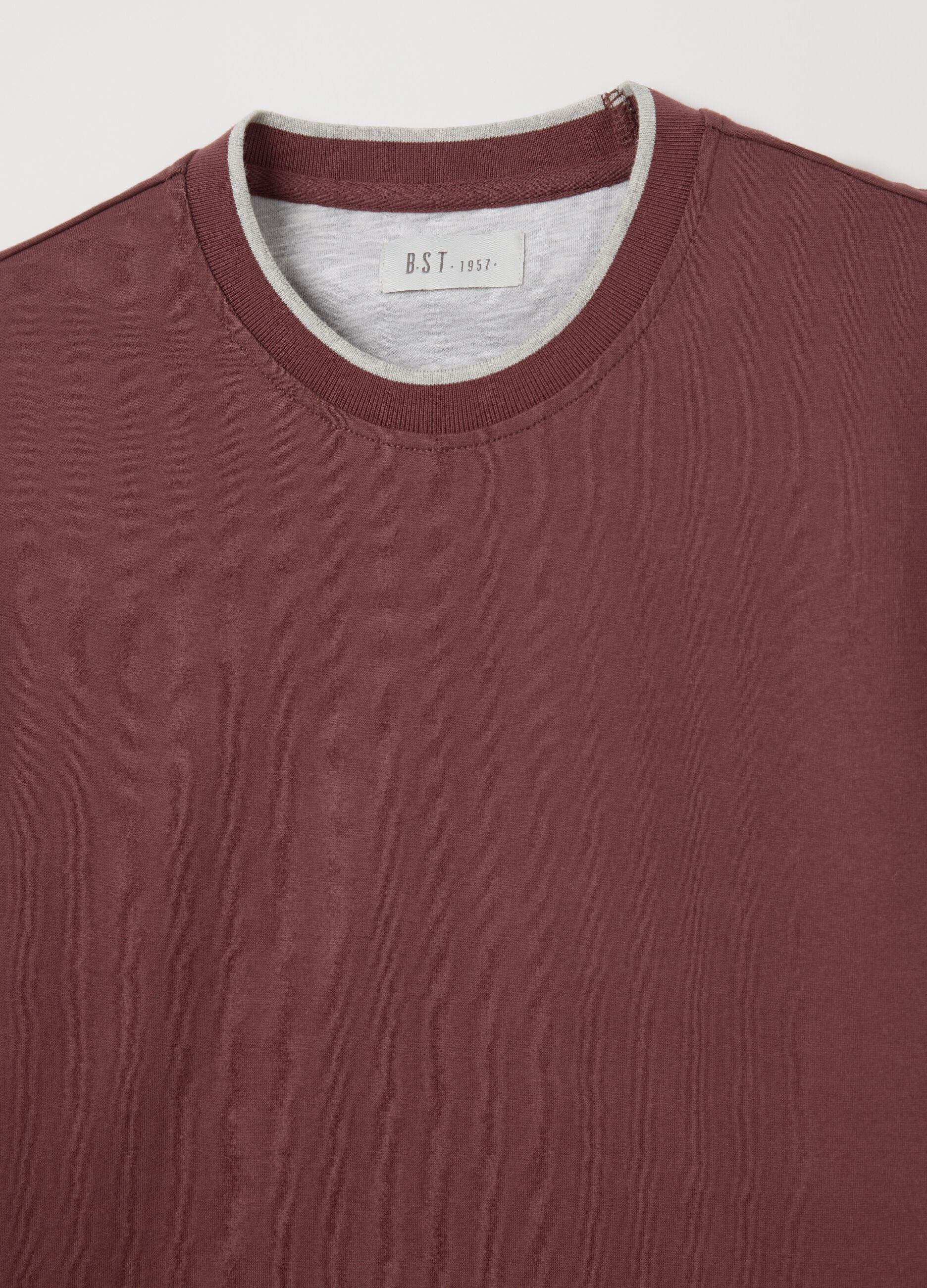 Brown fitted T-shirt in cotton