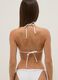 White stretch triangle bikini top with beaded details_2