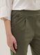 Green Regular Fit Stretch Cotton Blend Trousers_3