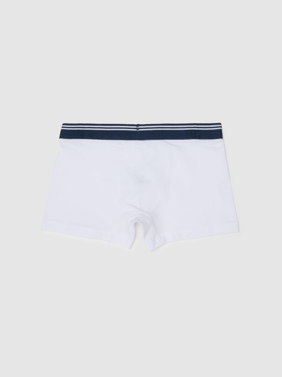 White Boys' Stretch Cotton Boxer Shorts, Regular Fit_1