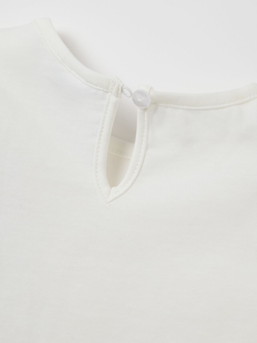 Girls' pure cotton white regular fit top_3