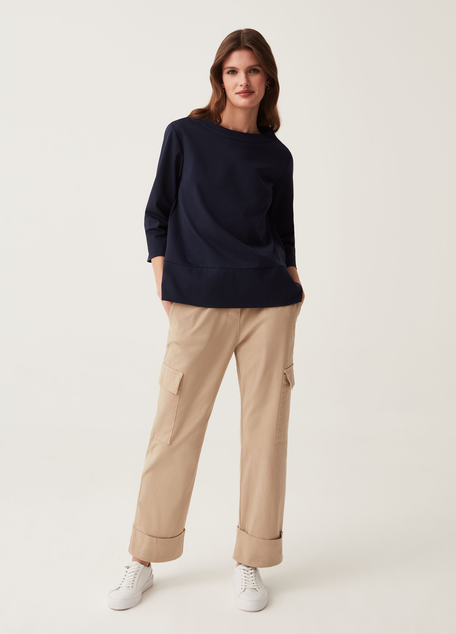 Pantaloni straight fit cargo Hybrid_0