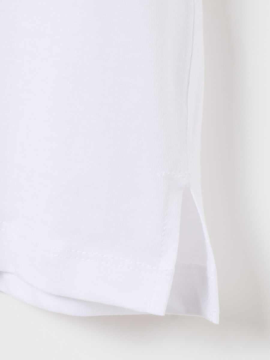 White short sleeve T-shirt OVS with Kanagawa print_1