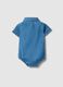 Regular fit pure cotton denim bodysuit for girls_1