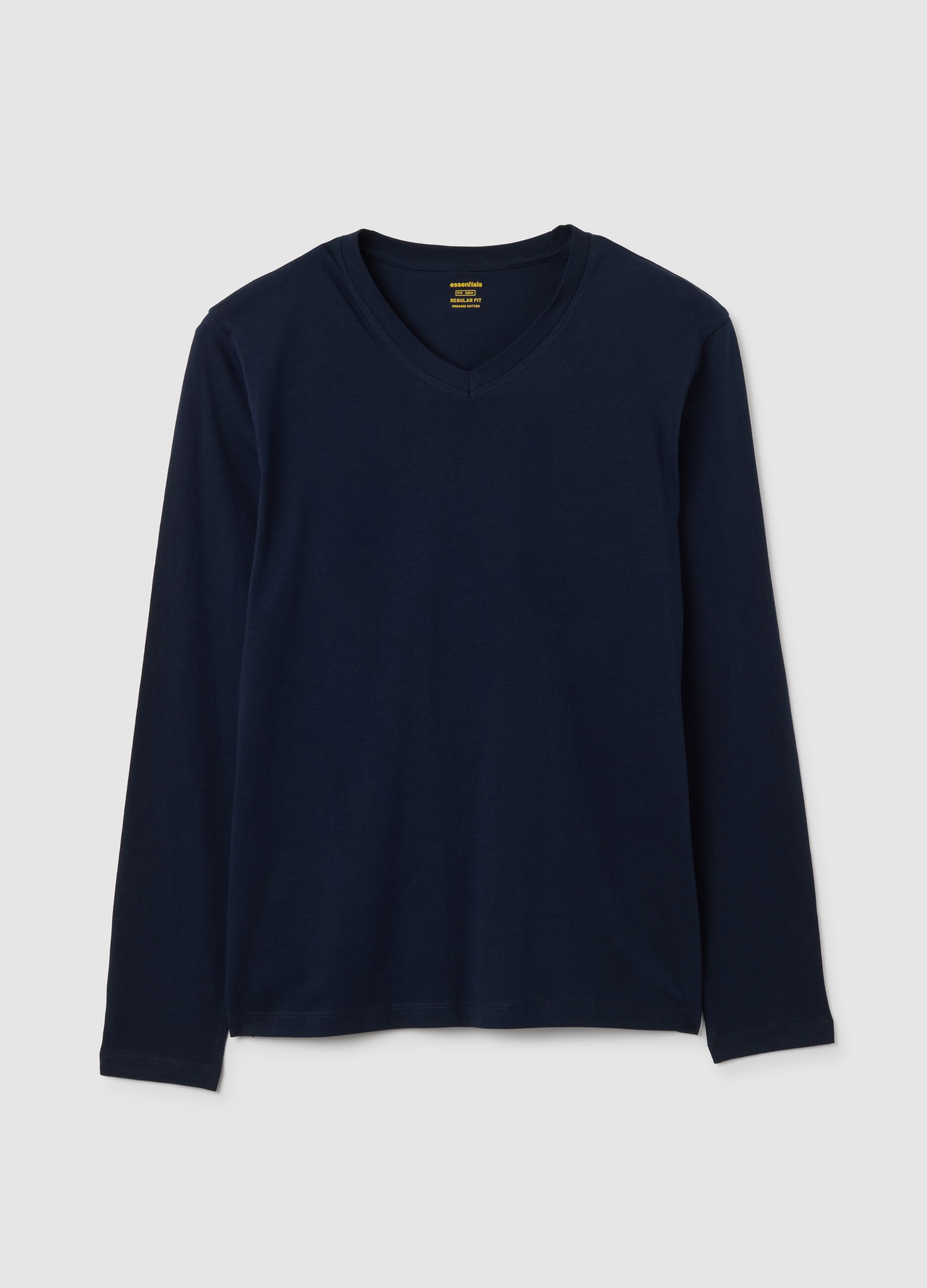 T-shirt in puro cotone blu regular fit