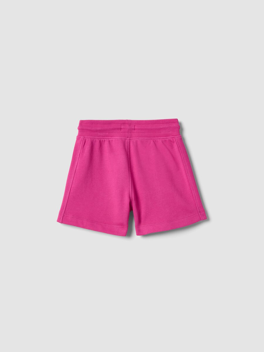 Shorts in puro cotone rosa da bambina regular fit_1