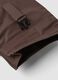 Brown roll-top backpack with front zip pocket_1
