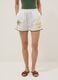 White pure cotton beach shorts with embroidery_1