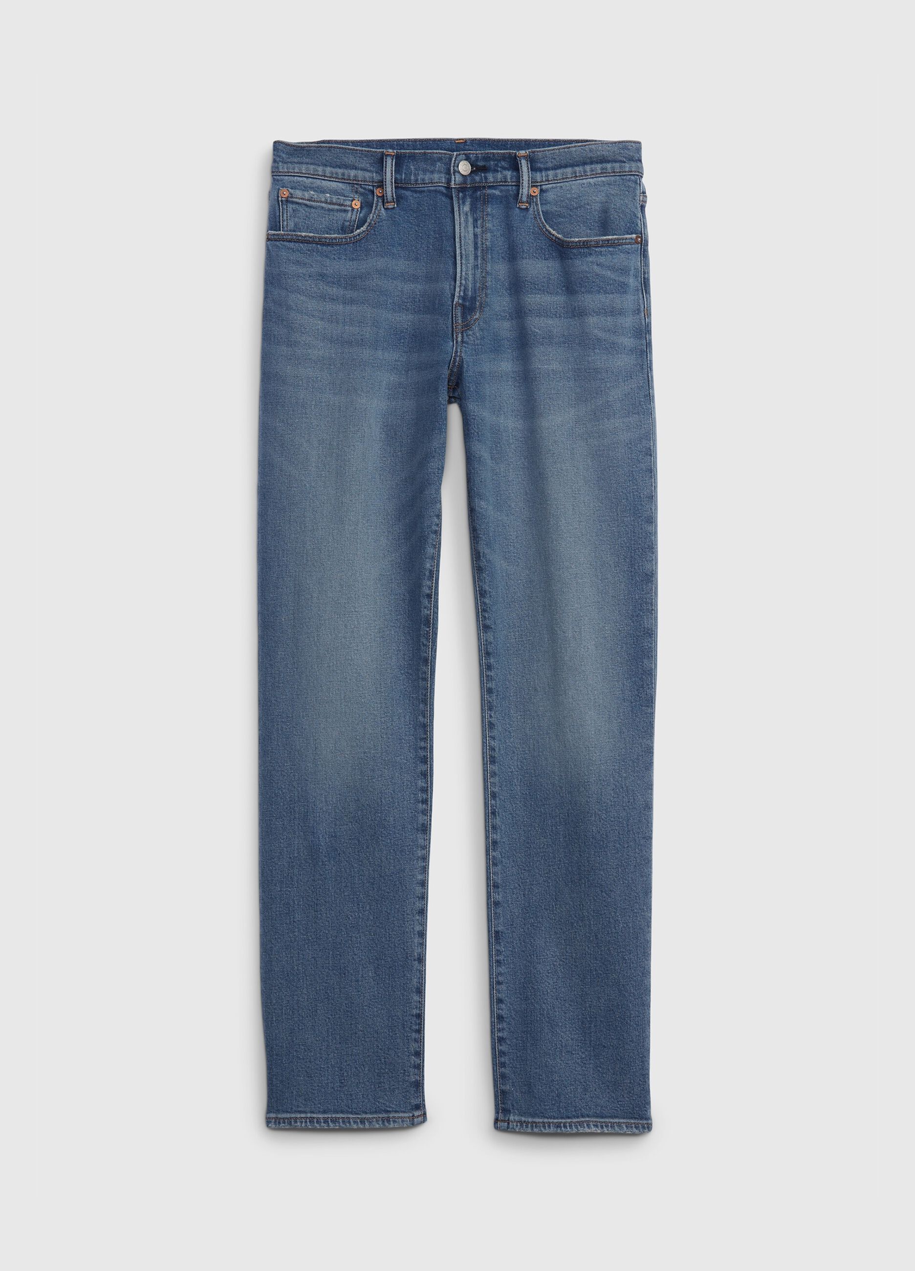 Straight-fit jeans in stretch cotton and Lyocell
