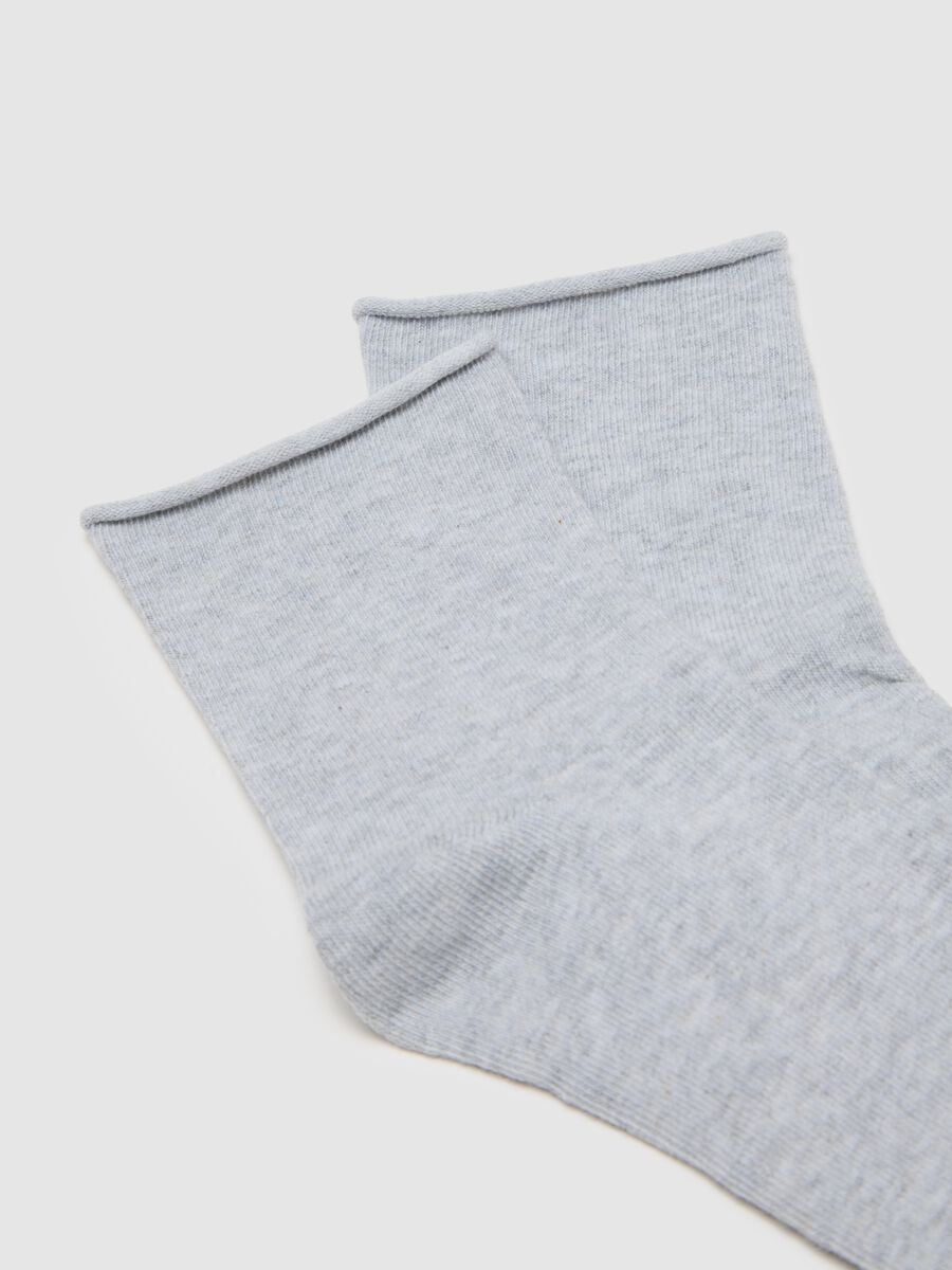 Two-pack grey and white mixed cotton socks_2