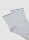 Two-pack grey and white mixed cotton socks_2