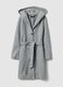 Grey single-breasted regular fit coat with belt_4