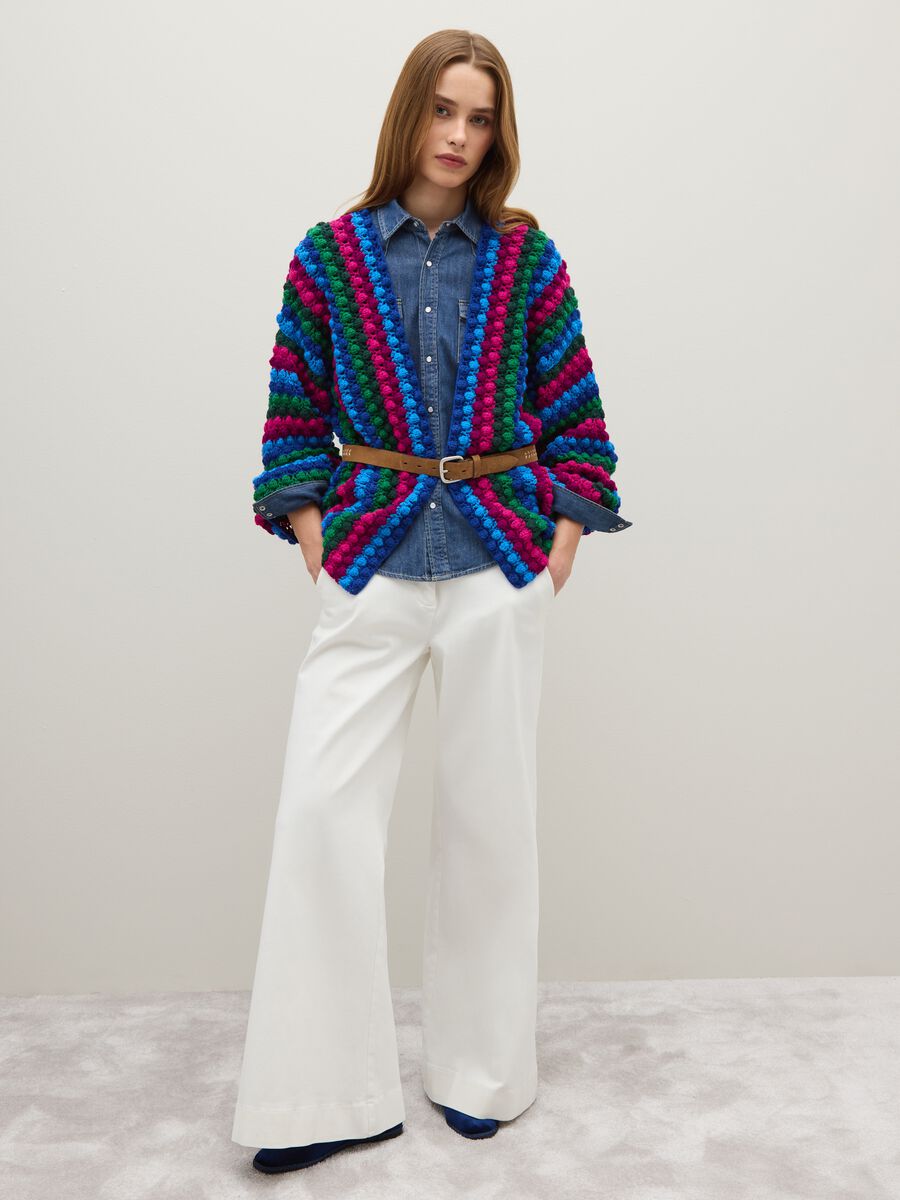 Cardigan a righe multicolor regular fit_2