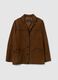 Brown Genuine Leather Blazer_5