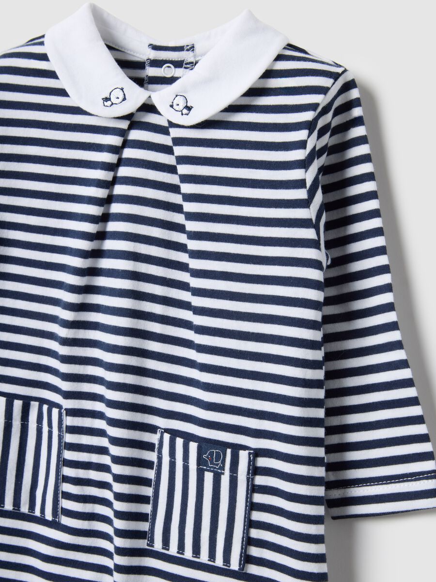 Pure cotton multicolor striped baby romper regular fit_2