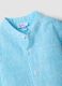 Boys' light blue striped linen-cotton blend shirt, regular fit_2
