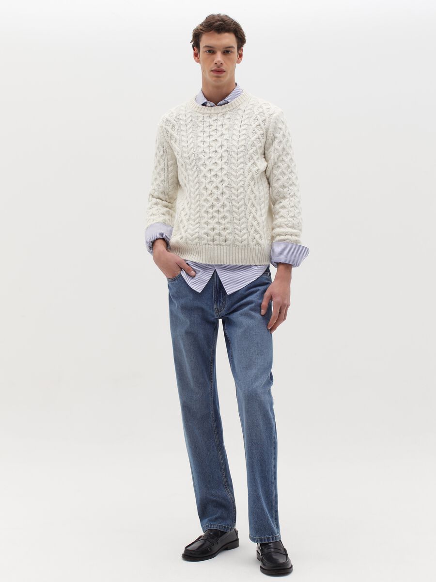Pullover in braided wool_1