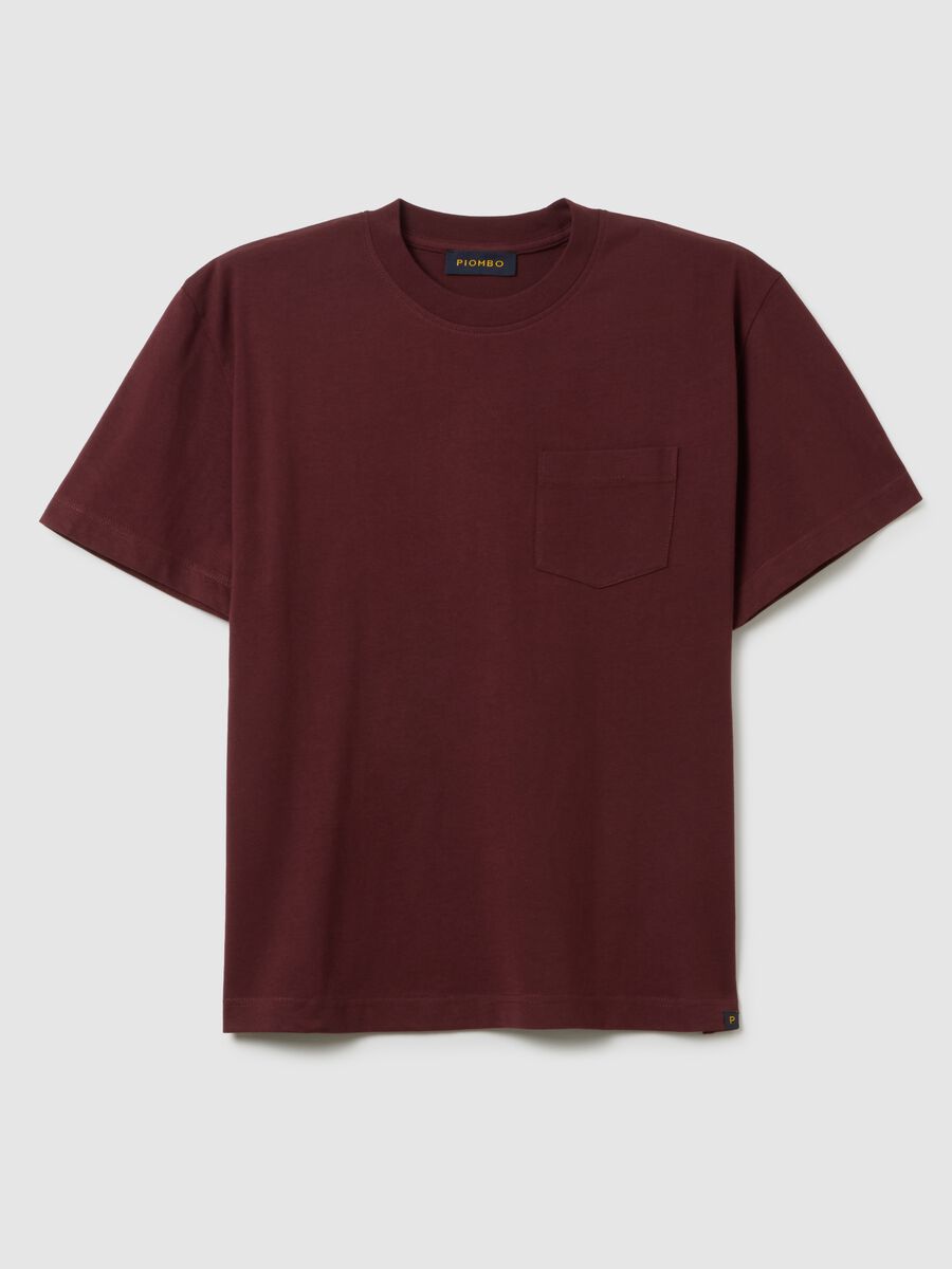 Relaxed Fit Red Pure Cotton T-shirt_0