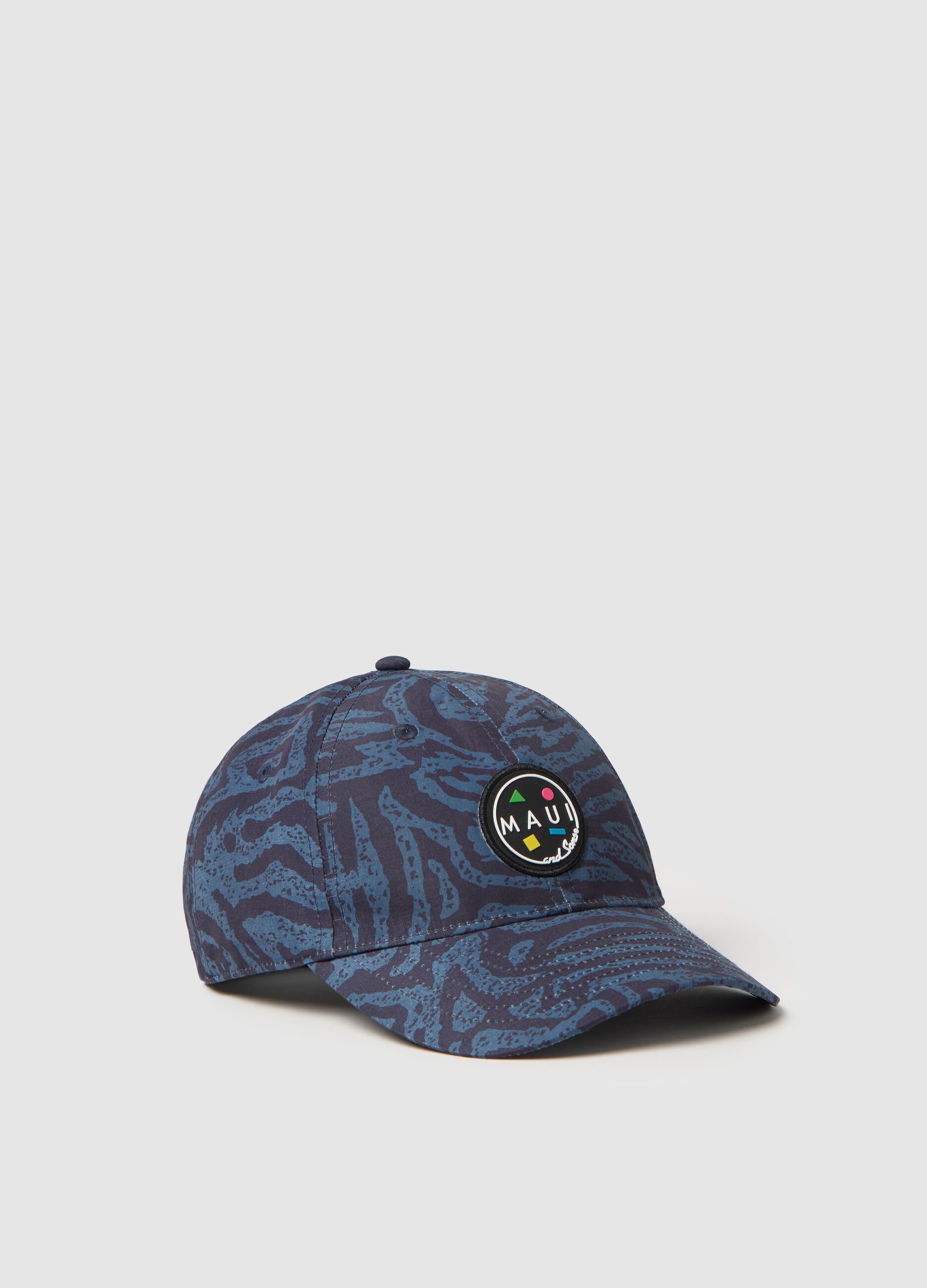 Maui Blue Printed Baseball Cap