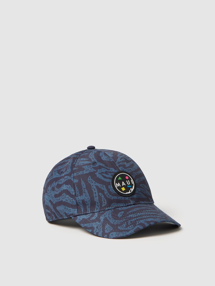 Maui Blue Printed Baseball Cap_0