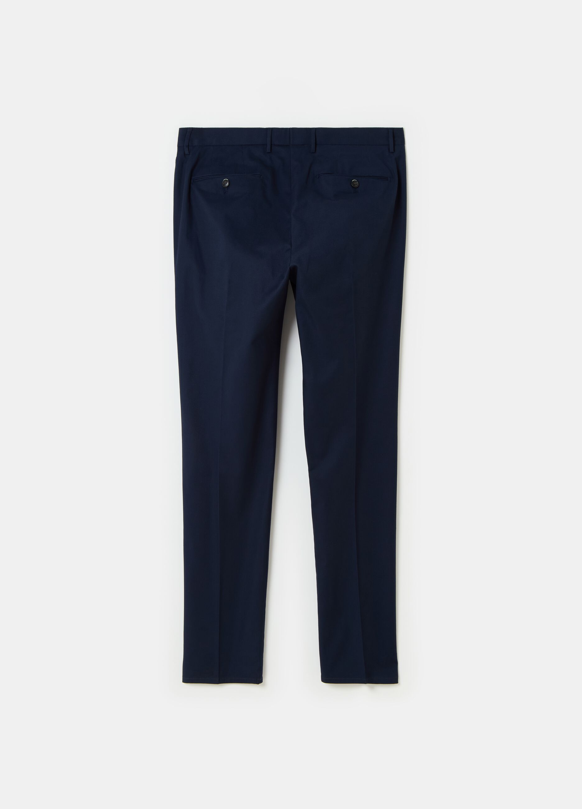 Pantaloni chino in cotone stretch PIOMBO